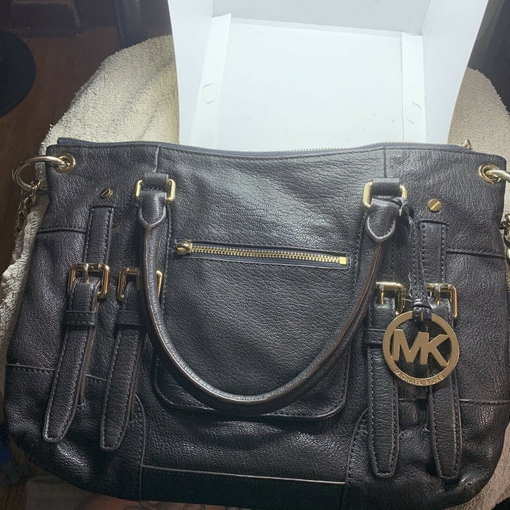 Authentic Michael Kors McGraw Slim Satchel w/ Matching Wallet - Picture 2 of 11